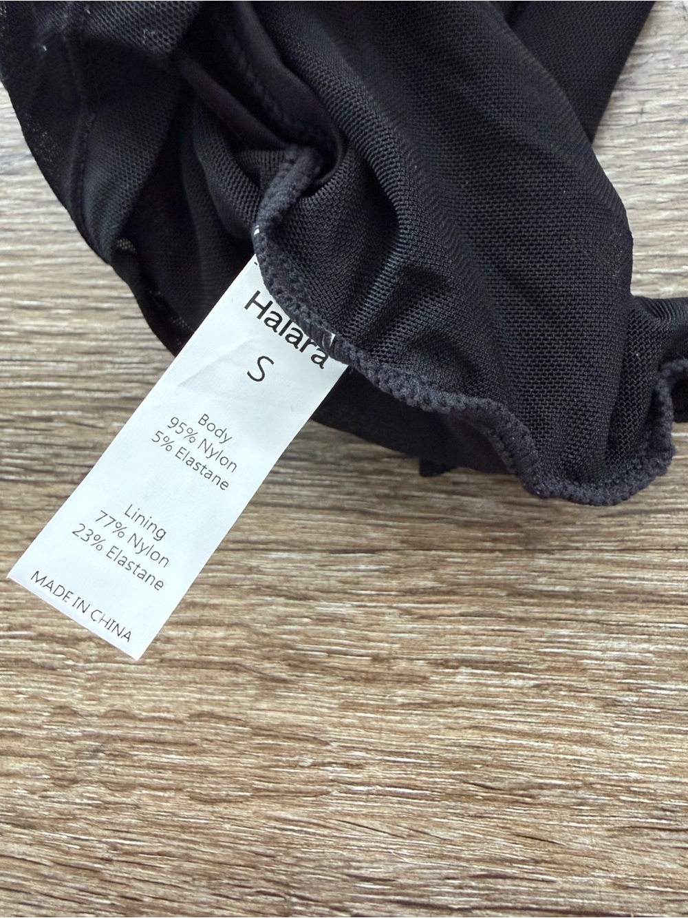 Halara Cropped Mesh Overlay Tank Black - Picture 5 of 5